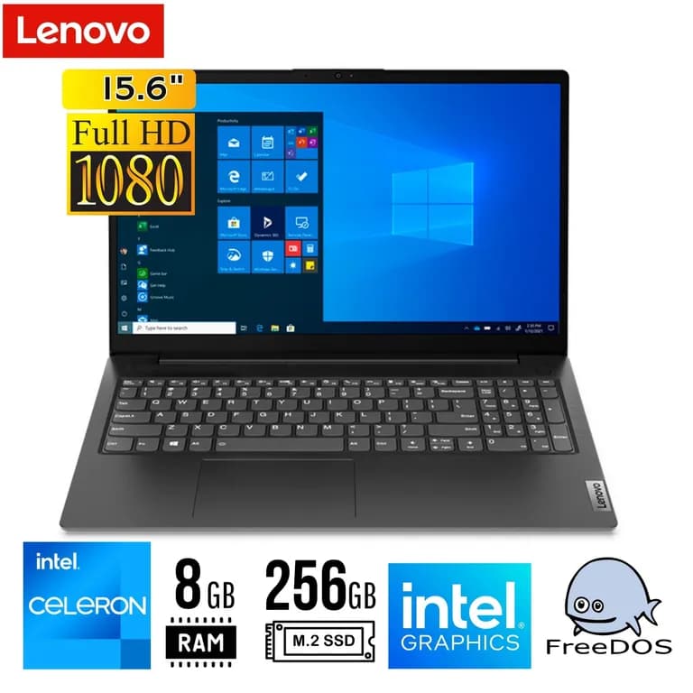 LENOVO V15 G6 ITN INTEL CELERON N100 4 NUCLEOS, , 8GB RAM, 256GB SSD, 15.6 FHD