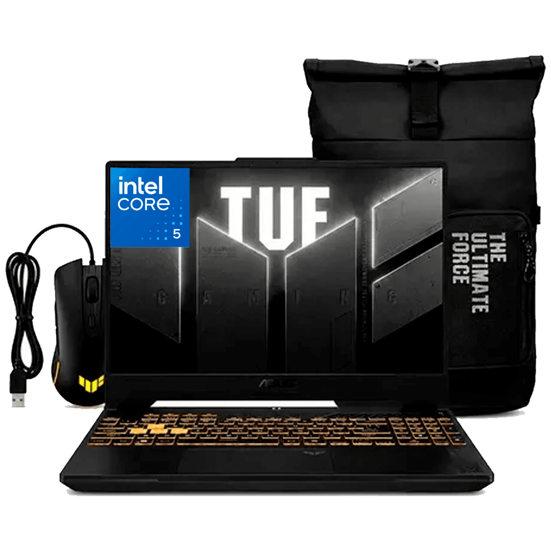 LAPTOP ASUS FX607VJR TUF GAMING CORE 5 205H 8GB 512GB NVMe RTX 3050 6GB 16P + MOCHILA + MOUSE