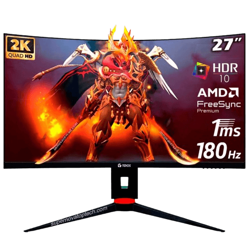 MONITOR TEROS TE-2767G QHD VA CURVO 180HZ 1MS