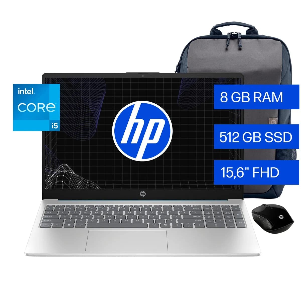 LAPTOP HP 15-FD0253LA INTEL CORE I5-1334U 8GB RAM 512GB SSD 15.6" FHD
