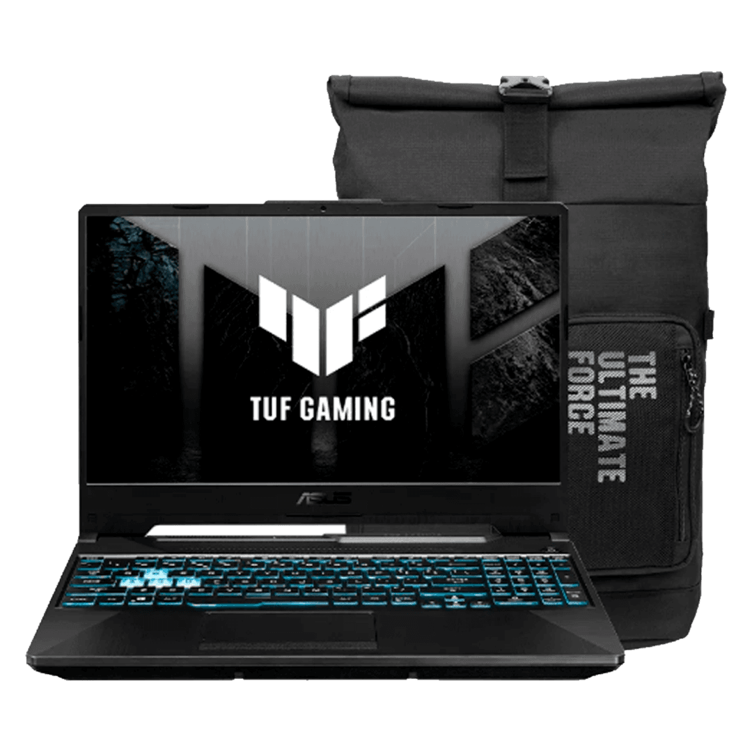 LAPTOP, ASUS TUF GAMING 90NR0JF7-M00SP0, RYZEN 7 8845HS, 8GB DDR5, 512GB SSD, RTX3050 4GB, 15.6" FHD, ESP, MOCHILA+MOUSE
